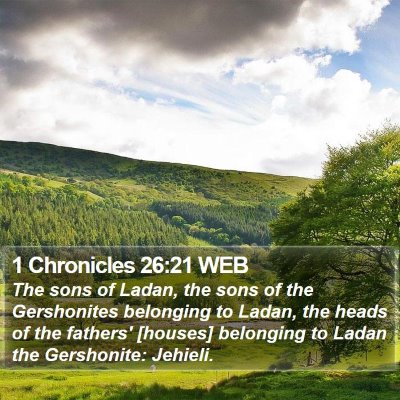 1 Chronicles 26:21 WEB Bible Verse Image