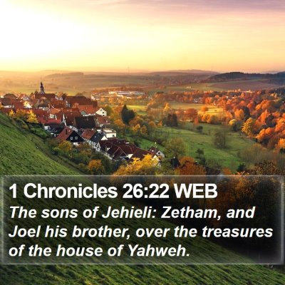 1 Chronicles 26:22 WEB Bible Verse Image