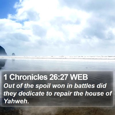 1 Chronicles 26:27 WEB Bible Verse Image