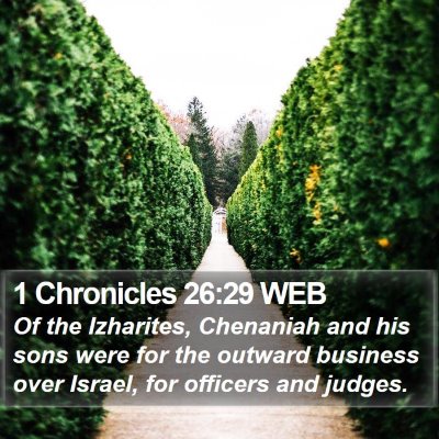 1 Chronicles 26:29 WEB Bible Verse Image