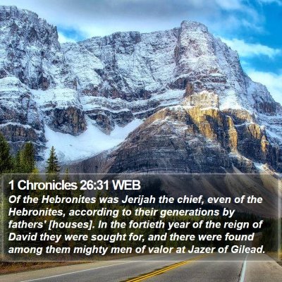 1 Chronicles 26:31 WEB Bible Verse Image