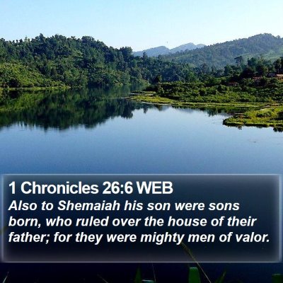 1 Chronicles 26:6 WEB Bible Verse Image