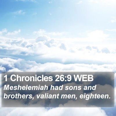 1 Chronicles 26:9 WEB Bible Verse Image