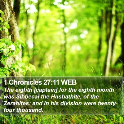1 Chronicles 27:11 WEB Bible Verse Image