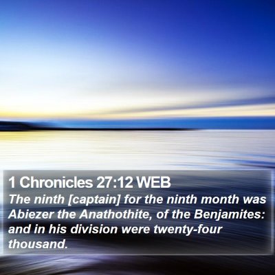 1 Chronicles 27:12 WEB Bible Verse Image