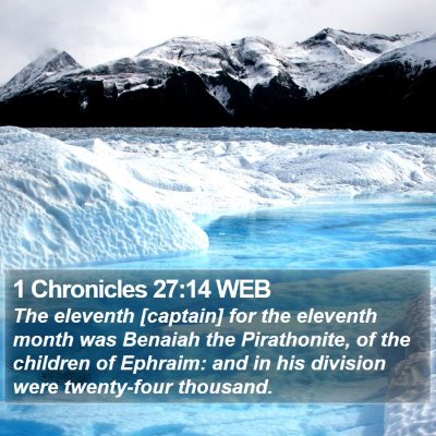 1 Chronicles 27:14 WEB Bible Verse Image