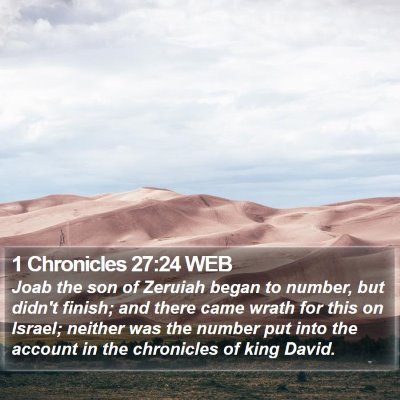 1 Chronicles 27:24 WEB Bible Verse Image