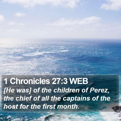 1 Chronicles 27:3 WEB Bible Verse Image