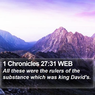 1 Chronicles 27:31 WEB Bible Verse Image