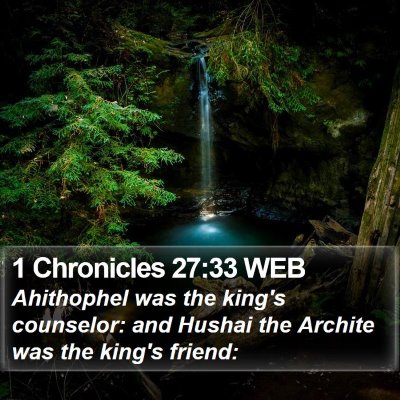 1 Chronicles 27:33 WEB Bible Verse Image