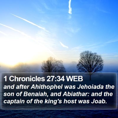 1 Chronicles 27:34 WEB Bible Verse Image