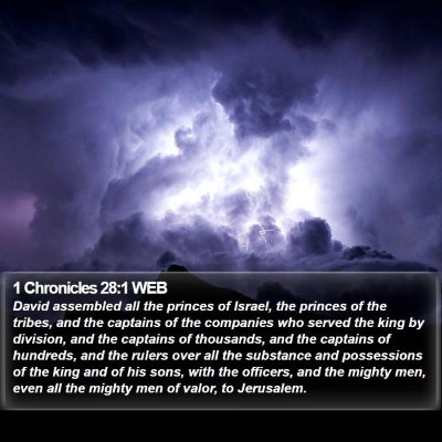 1 Chronicles 28:1 WEB Bible Verse Image