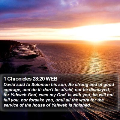 1 Chronicles 28:20 WEB Bible Verse Image