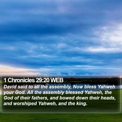 1 Chronicles 29:20 WEB Bible Verse Image