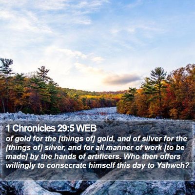 1 Chronicles 29:5 WEB Bible Verse Image