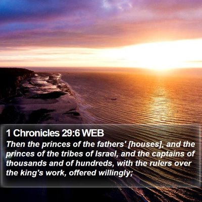 1 Chronicles 29:6 WEB Bible Verse Image