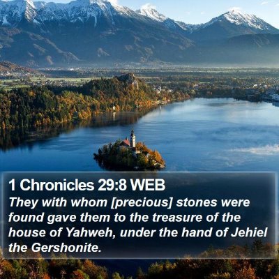 1 Chronicles 29:8 WEB Bible Verse Image