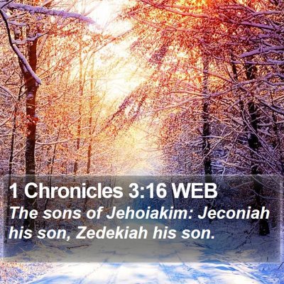 1 Chronicles 3:16 WEB Bible Verse Image