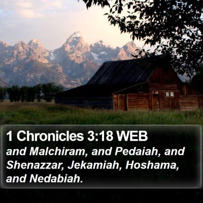 1 Chronicles 3:18 WEB Bible Verse Image