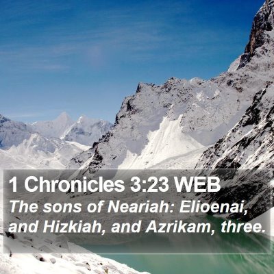 1 Chronicles 3:23 WEB Bible Verse Image