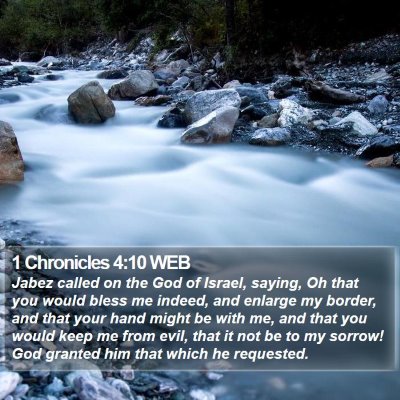 1 Chronicles 4:10 WEB Bible Verse Image