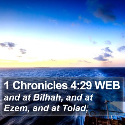 1 Chronicles 4:29 WEB Bible Verse Image