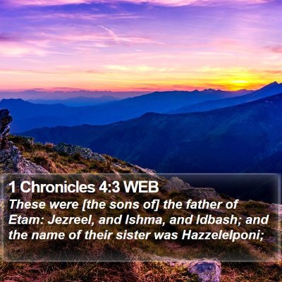 1 Chronicles 4:3 WEB Bible Verse Image