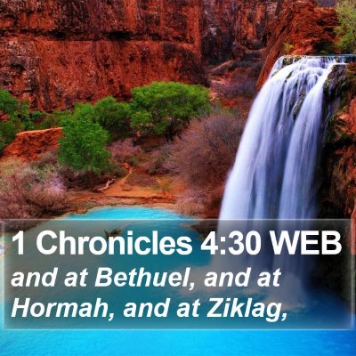 1 Chronicles 4:30 WEB Bible Verse Image