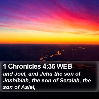 1 Chronicles 4:35 WEB Bible Verse Image