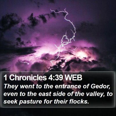 1 Chronicles 4:39 WEB Bible Verse Image