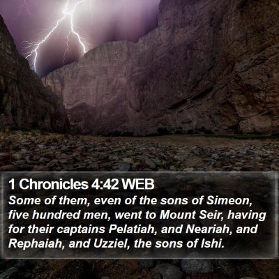 1 Chronicles 4:42 WEB Bible Verse Image