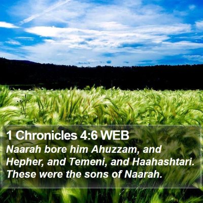 1 Chronicles 4:6 WEB Bible Verse Image