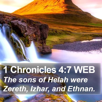 1 Chronicles 4:7 WEB Bible Verse Image