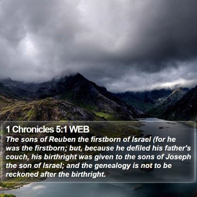 1 Chronicles 5:1 WEB Bible Verse Image