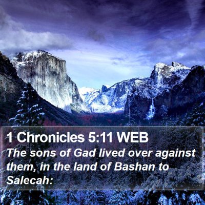 1 Chronicles 5:11 WEB Bible Verse Image