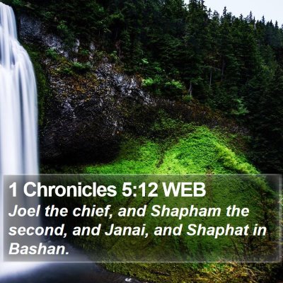 1 Chronicles 5:12 WEB Bible Verse Image