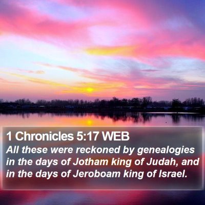 1 Chronicles 5:17 WEB Bible Verse Image