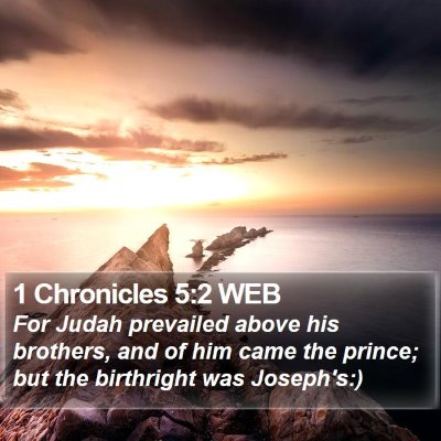 1 Chronicles 5:2 WEB Bible Verse Image