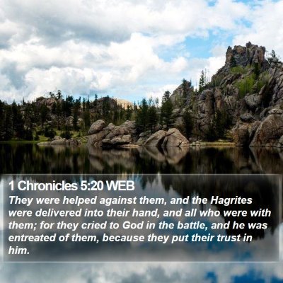 1 Chronicles 5:20 WEB Bible Verse Image