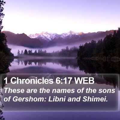 1 Chronicles 6:17 WEB Bible Verse Image