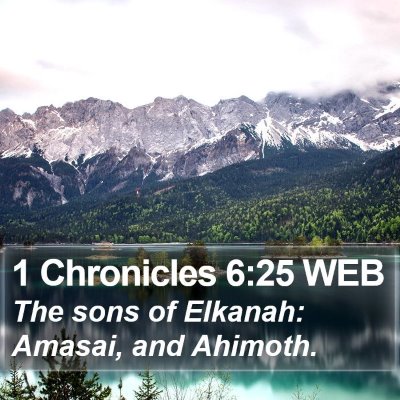 1 Chronicles 6:25 WEB Bible Verse Image