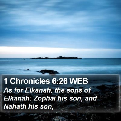 1 Chronicles 6:26 WEB Bible Verse Image