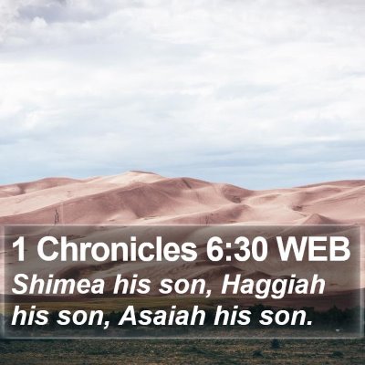 1 Chronicles 6:30 WEB Bible Verse Image