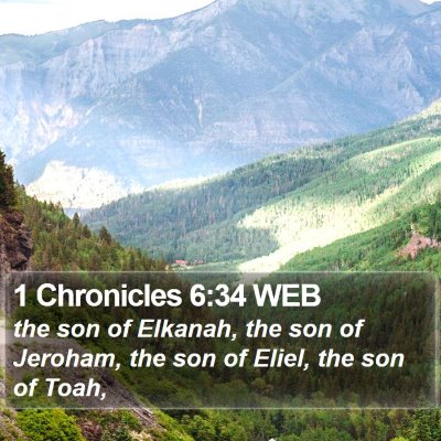 1 Chronicles 6:34 WEB Bible Verse Image