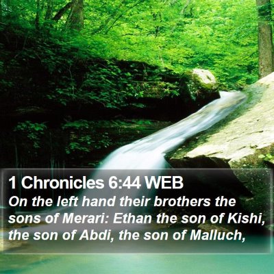 1 Chronicles 6:44 WEB Bible Verse Image