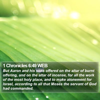 1 Chronicles 6:49 WEB Bible Verse Image
