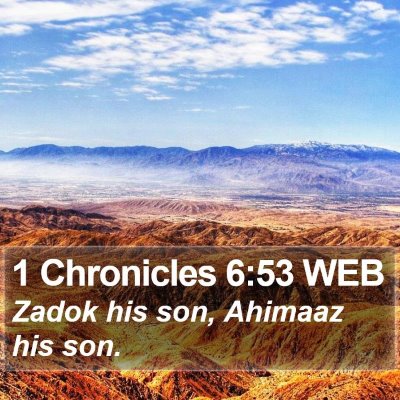 1 Chronicles 6:53 WEB Bible Verse Image