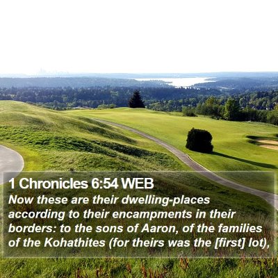 1 Chronicles 6:54 WEB Bible Verse Image