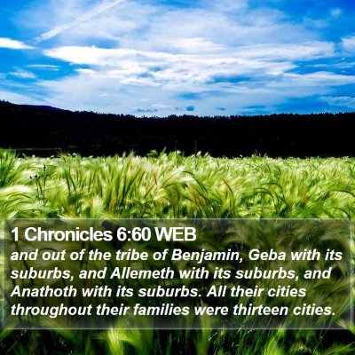 1 Chronicles 6:60 WEB Bible Verse Image