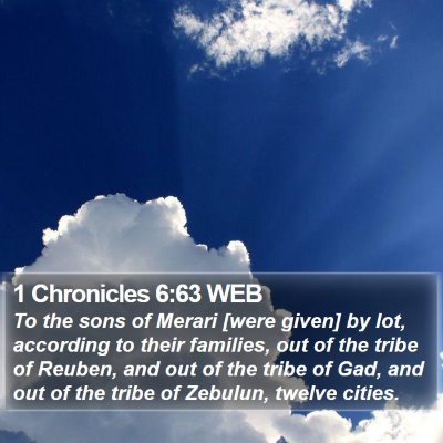 1 Chronicles 6:63 WEB Bible Verse Image